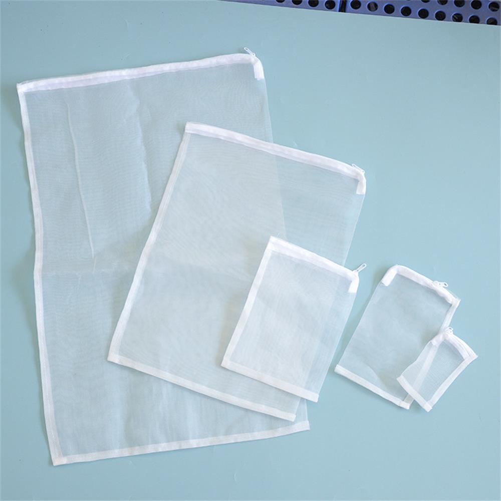 Aquarium Marine Filter - 5個入り 100メッシュ ナイロン製 細孔フィルターネットバッグ メッシュバッグ 水槽