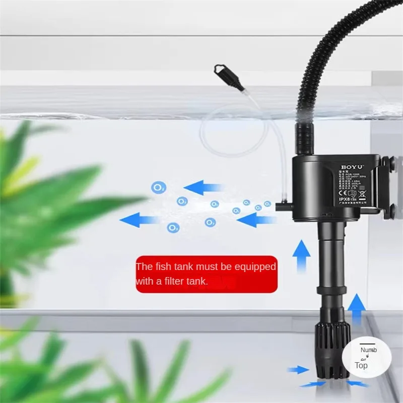 Marine Aquarium Overflow Box - Boyu-1つの水槽用のサイレント酸素フィルター,空気ろ過機,水ポンプPGB-750 1000 1500
