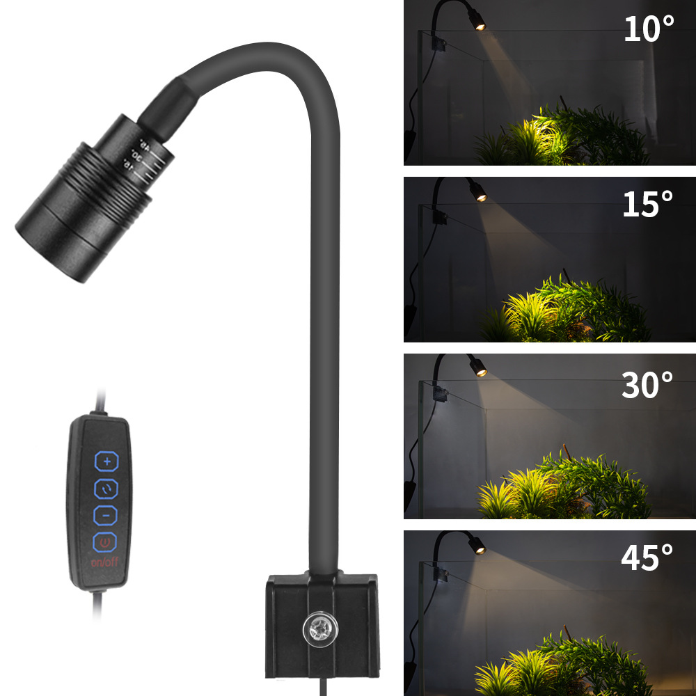 Marine Aquarium Mini - LED クリップオン水槽ライト ミニネイティブタンク用小型スポットライト 観賞用景観照明 スクエアタンク対応