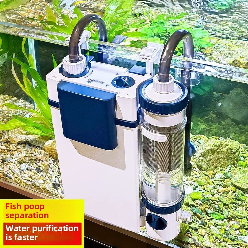 Marine Aquarium Overflow Box - SUNSUN 新型水槽フィルター YBF-500 酸素濾過一体型機浄水ポンプ 壁掛け魚トイレ