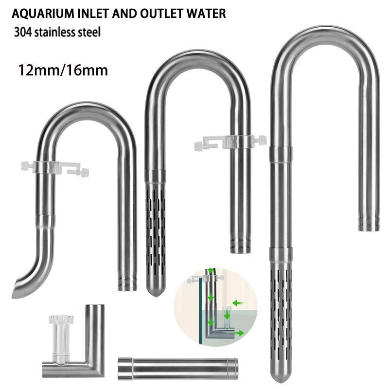 Marine Aquarium Uv Filter - DIY水槽用吸水口・排水口フィルター ステンレス鋼管 拡張可能コンポーネント 魚やエビを防ぐ水槽フィルターアクセサリー