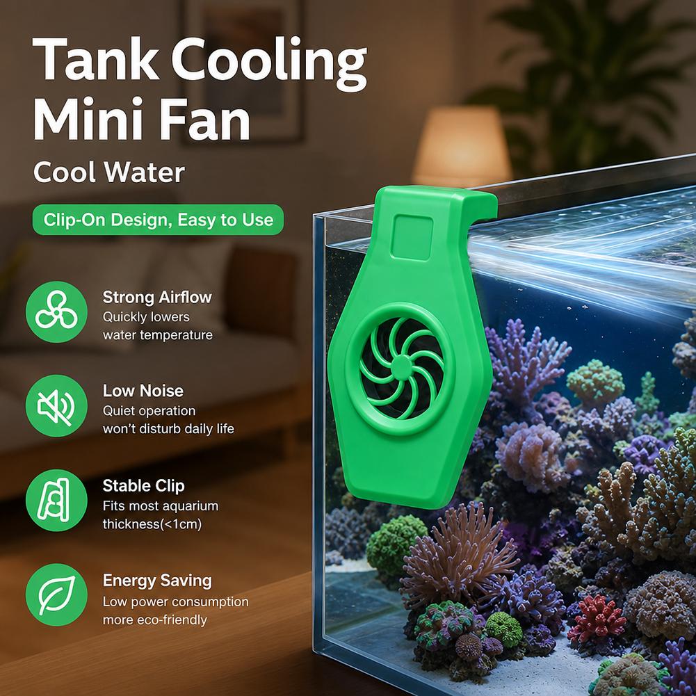 水族館冷却ファンミニクリップオンタンククーラー強力な気流低騒 - Marine Aquarium Mini のレビューと価格