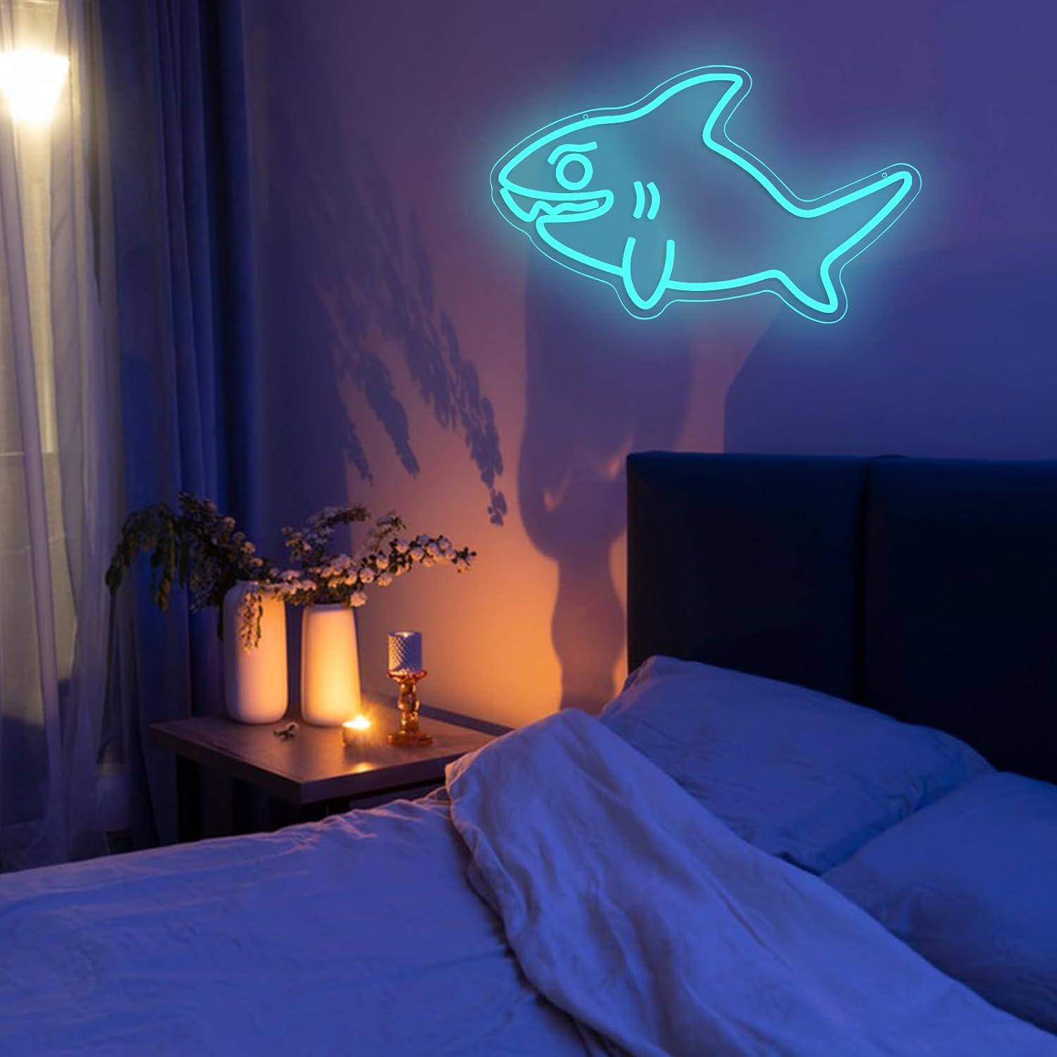サメのネオンサイン USB調光可能なLEDライト 子供部屋  - Marine Zoo のレビューと価格