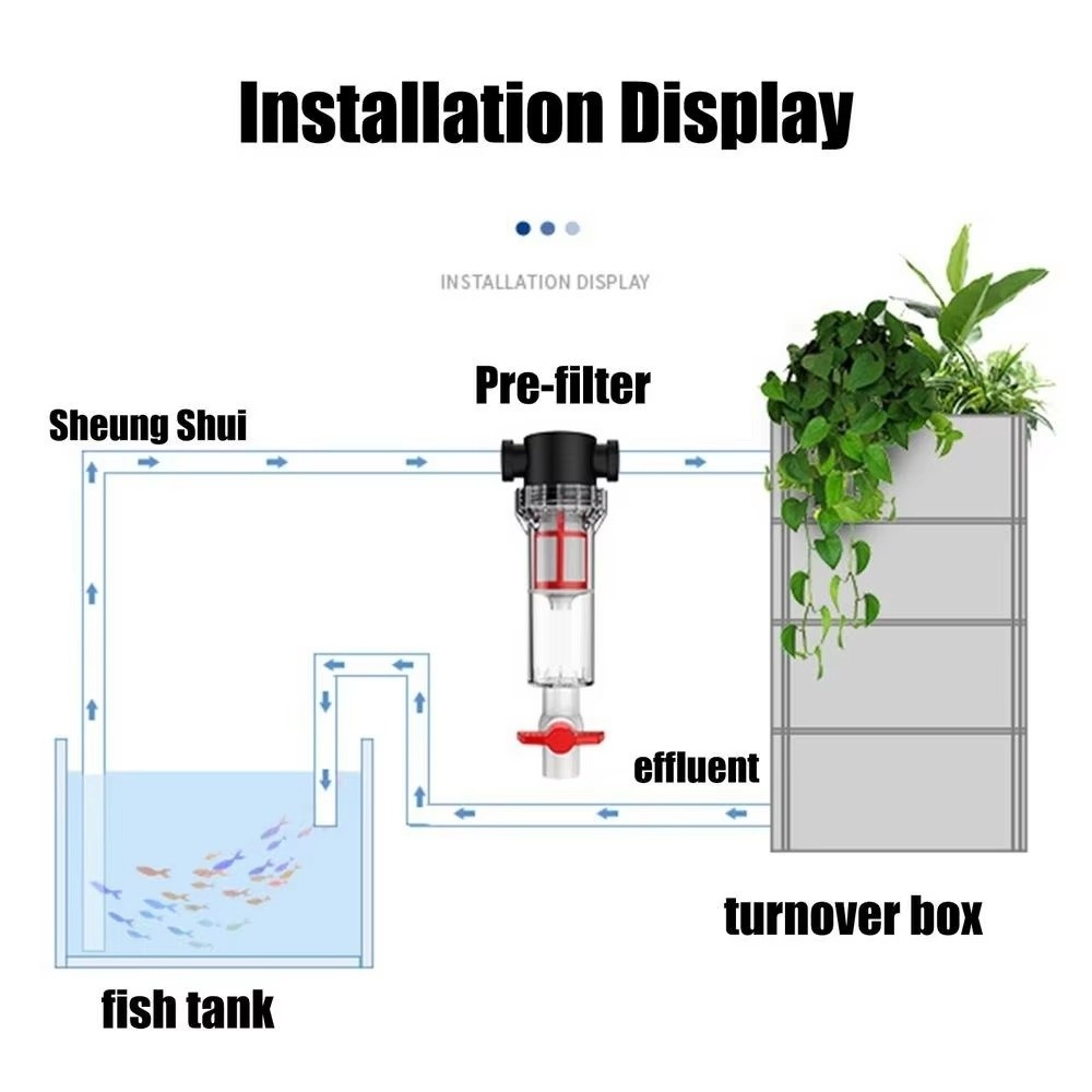 1/2 3/4 メスネジ水槽糞便分離器精密ろ過効率的な分離魚 - Marine Aquarium Overflow Box のレビューと価格