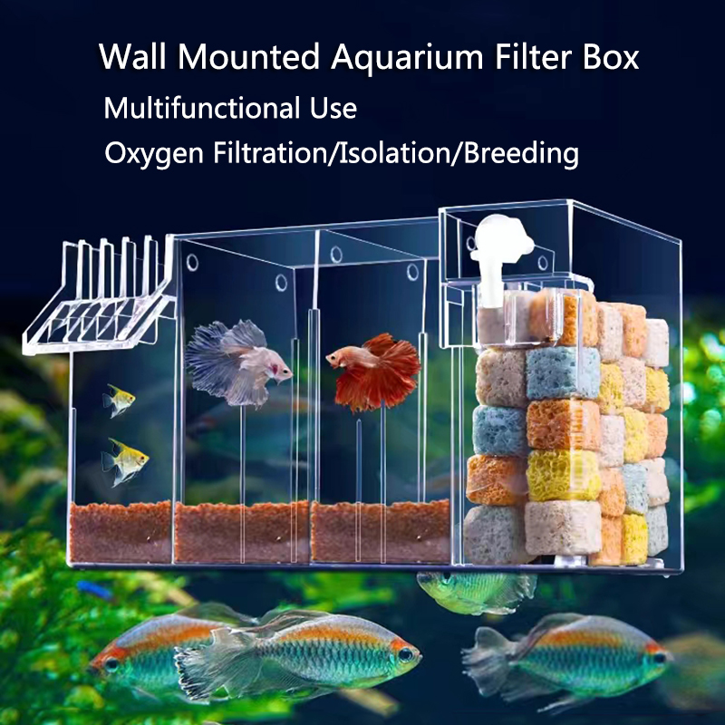 水槽用外部アクリルフィルターボックス,4 in 1,乾式およ - Marine Aquarium Overflow Box のレビューと価格
