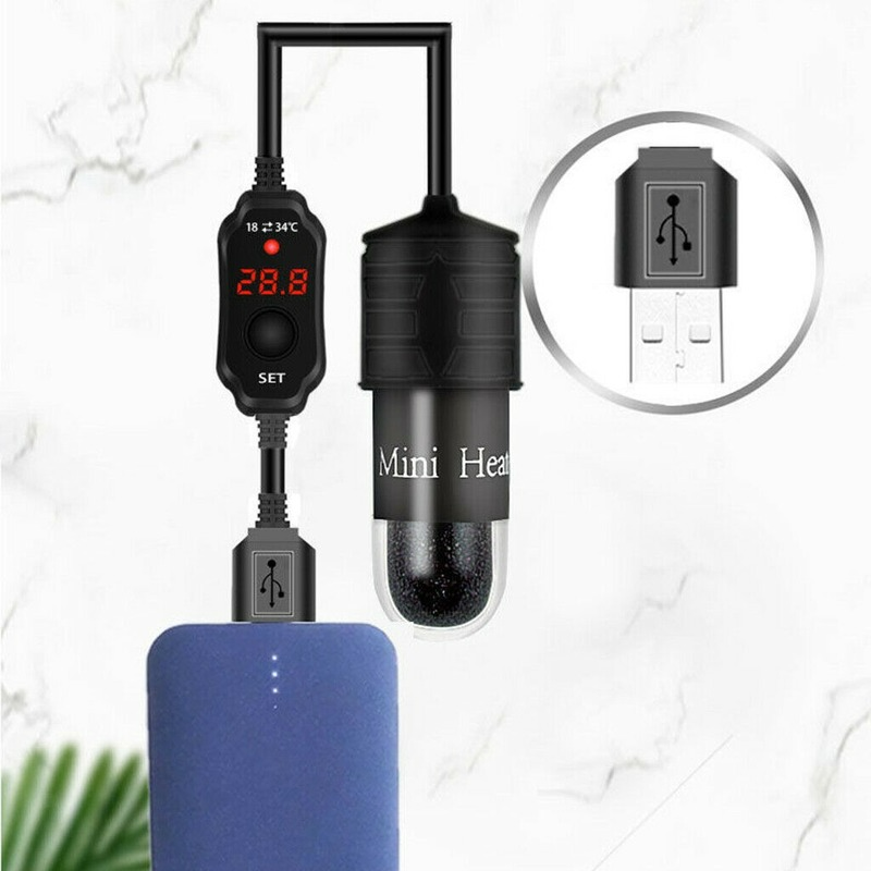 ミニ水族館の水槽ヒーター USB アダプタ加熱ロッド水中サー - Marine Aquarium Mini のレビューと価格