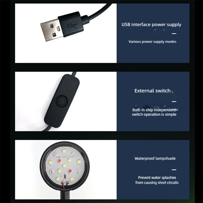 USB LED水槽クリップランプ高透明度明るい補助照明ミニ水 - Marine Aquarium Mini のレビューと価格
