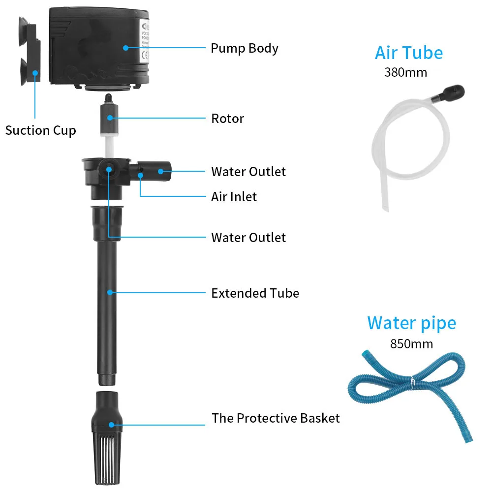 多機能水中ポンプ,3 in 1,水循環,酸素,水の変更,水槽 - Marine Aquarium Overflow Box のレビューと価格