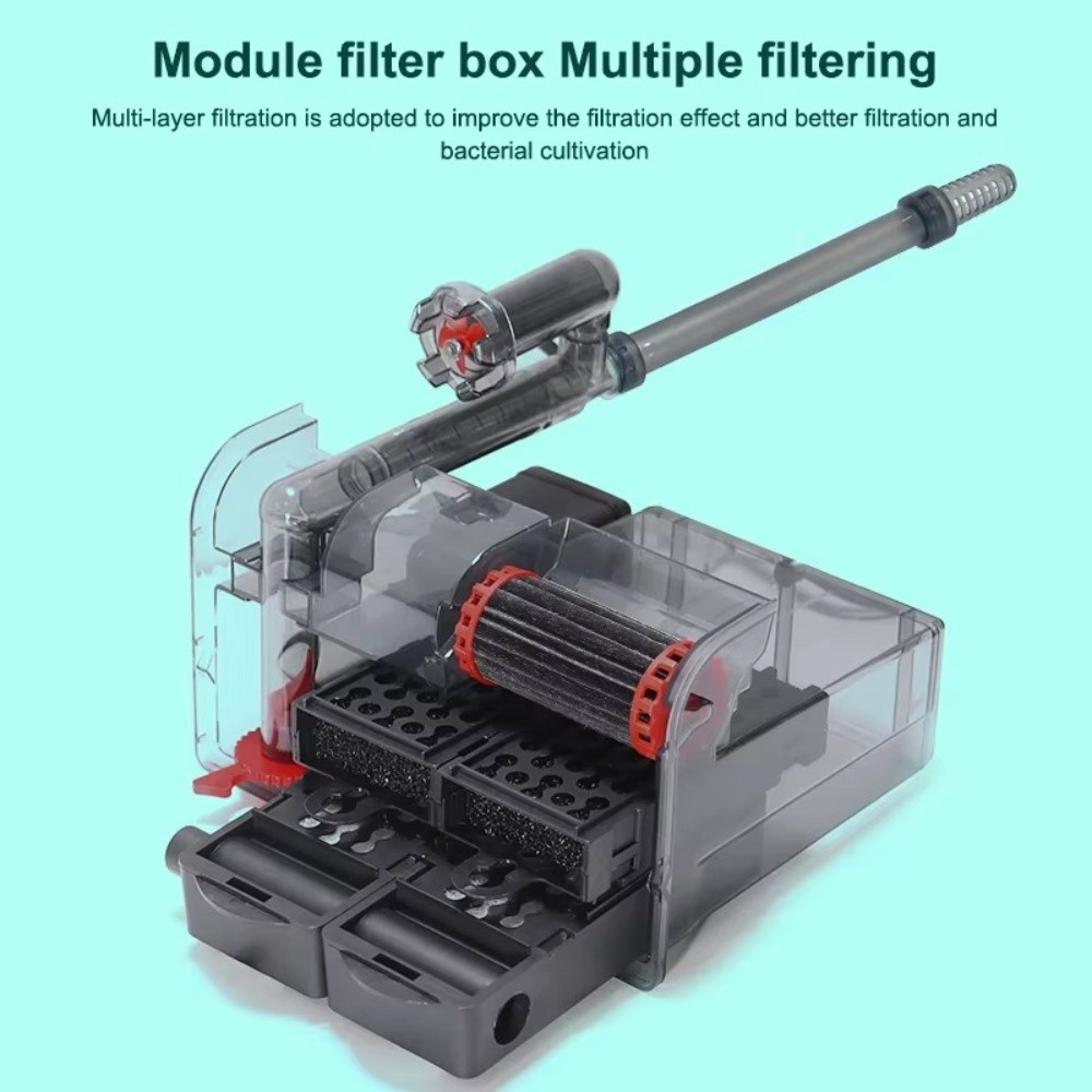 3 in 1水槽フィルター 静音運転 強力ろ過 水槽循環ポン - Marine Aquarium Overflow Box のレビューと価格