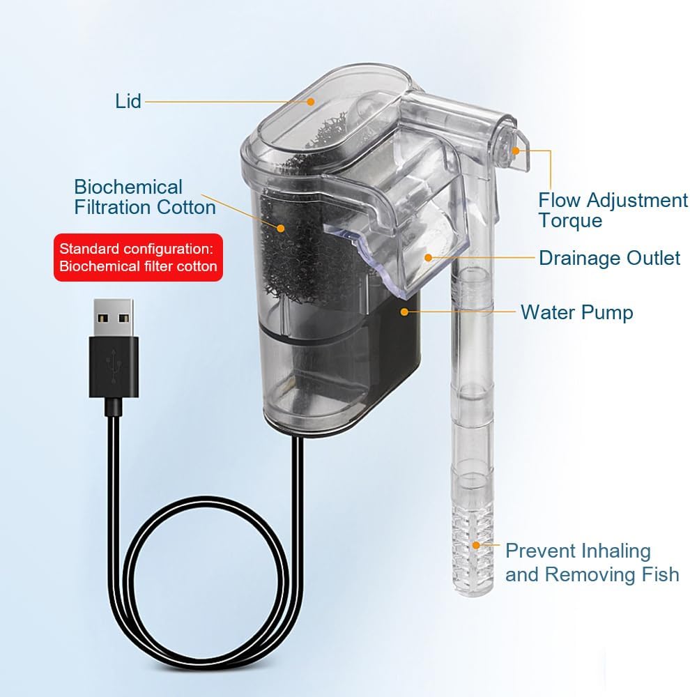 新型水槽吊り下げ式フィルター ミニフィルター 魚タンク US - Marine Aquarium Mini のレビューと価格